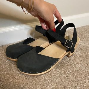 Sandgrens Real Wood/Leather Clogs